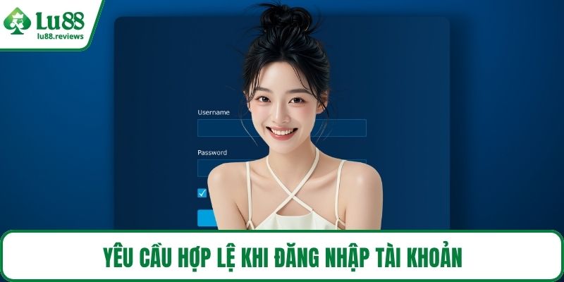 Yêu cầu hợp lệ khi đăng nhập tài khoản